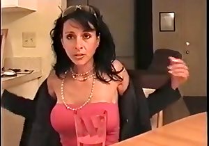 Thong-wearing brunette begs to get fucked silly