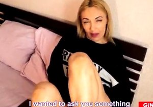 Blondie blows a guy before taking it on all fours