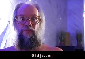 Old man with a gross beard fucking a slutty teen