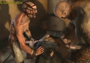 Brutal and nasty 3D monster porn with passionate sex dolls